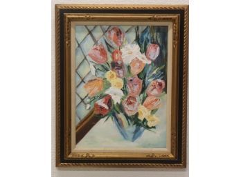 Still Life With Riotous Flowers - Signed, Brill