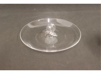 Vintage Steuben Glass Works Mid Century Modern Appetizer Canape Tray, 10 1/2'