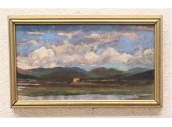 Magnificent Neo-impressionist Landscape And Cloud Vista Painting - Signed R Lincoln