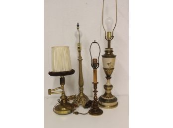 Group Lot Of Vintage Lamps