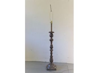 67'Tall Wooden Carved Floor Lamp