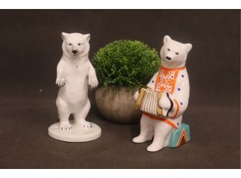 Pair Of Porcelain Bears