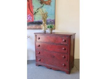 Rustic Mahogany-stained Chest Of Drawers