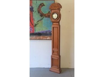 Carved Wooden Chapman Longcase Clock Battery Operated