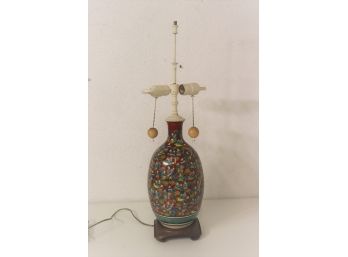 Multi Colored Porcelain Lamp