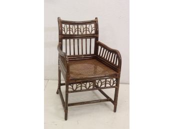 Bamboo Arm Chair With Cane Seat