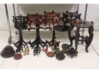 Large Group Lot Of Asian Stands
