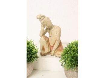 Contemporary Relic-style Sleepy Thinking Buddha Figurine