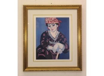 Matisse - Red Madras Headress - Limited Edition Lithograph #449/1000 With Certificate Of Authenticity