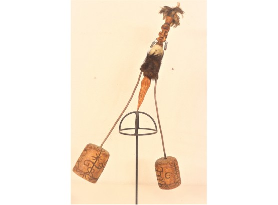 Whimsical Vintage African Hand-Crafted Balancing Toy