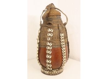 Vintage Decorated Ethiopian Camel Milk Vessel