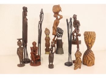 One Dozen Vintage And Contemporary Carvings In African Themes