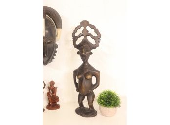 Ndebele Gravid Woman Fertility Wood Figure