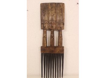 Primitive-style Wood Comb - Hand-Crafted In Ghana