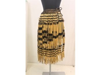 Traditional Patterned Reed And Fiber Long Cache-Sexe (Modesty Apron)