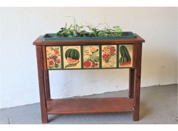 Decorative Planter With Retro Seed Packet Image Panels
