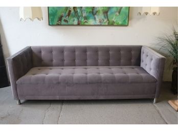 Contemporary Tuxedo-style Sofa - Subtle Rolled Tufting