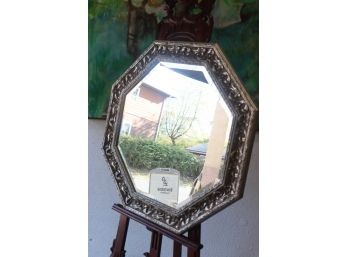 Octagonal Mirror - Beveled Edge And Ornate Frame