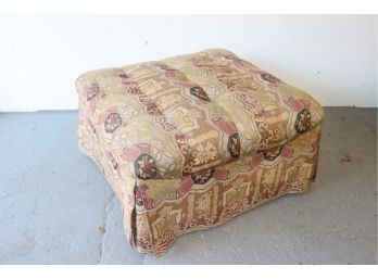 Tufted And Skirted Ottoman