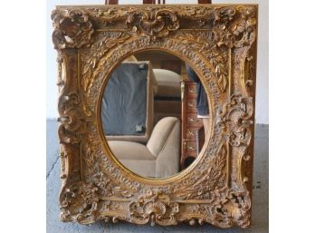 Oval Mirror In OG Rococo Style Wide Band Frame