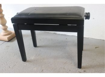 Adjustable Height Piano Bench - Black On Black