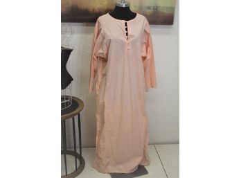 Powder Peach Button Front Beach Tunic - Down Island St. Kitts - Size: M