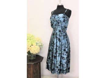 Elegant Floral Ruched Dress By Laetitia Rue Ste. Honore Paris