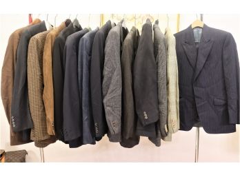 Rack Lot Of Men's Suit Jackets And Sport Coats - Hugo Boss, Canali, Hart Schaffner Marx, And More - Size:40