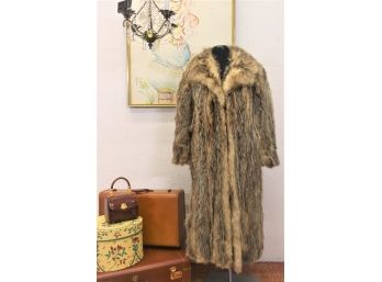 Vintage Full Length Fur Coat  (size-M/L)