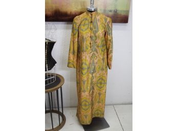 Absolutely Gorgeous Vintage Full Length Hand-woven Silk Kurti -  Size-12