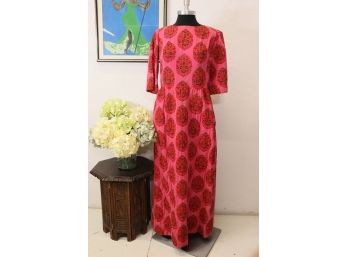 Colorful Blockprint Dress - Design Thai Bangkok - Size: 10