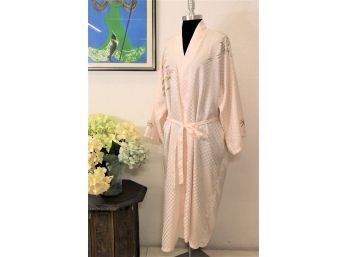 Kimono-Style Tonal Check Robe