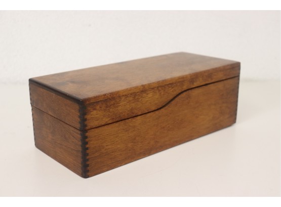 Short-hinged Antique Wooden File Box