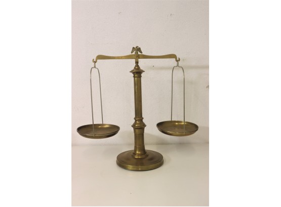 Vintage Large Impressive Brass Balance Scale  - 24'Tall
