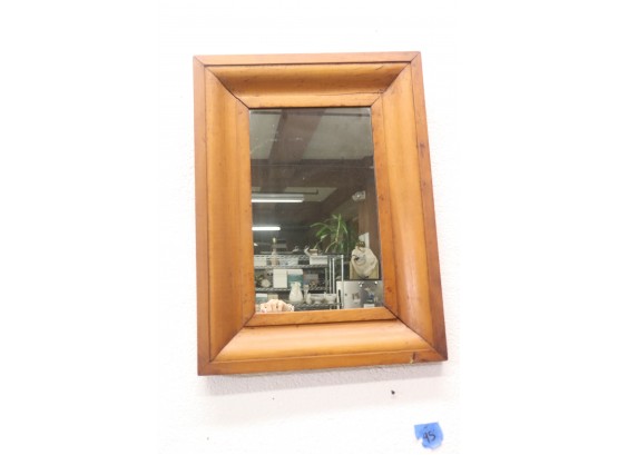 Vintage Wall Mirror In Hand-crafted Crown Cove Wood Frame