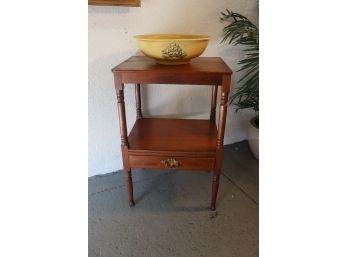 American Empire One Drawer Open Washstand