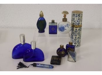 Group Lot Of Vintage Perfume Bottles And Atomizers