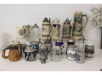 Big Lot Of (Mostly German) Beer Steins - Including The Legendary, Apocryphal  'Duck-enstein'