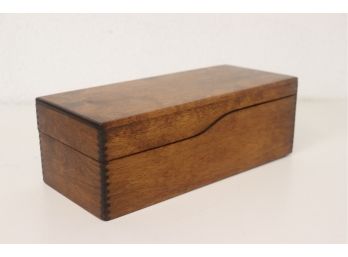 Short-hinged Antique Wooden File Box