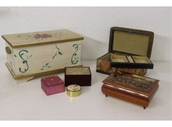 Group Lot Of Various Size Jewelry Boxes