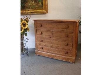 Rustic Four Drawer Pine Dresser