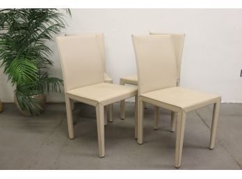 Set Of 4 Leather Chairs.