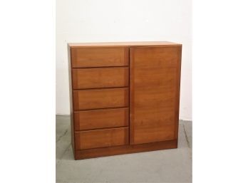 Scandinavian High Boy Bureau - 5 Drawers And 4 Shelves-Made In Denmark