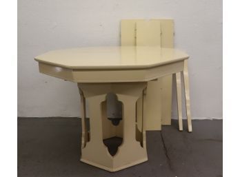 MCM Lacquer Dinning Room Table With 3 Extensions