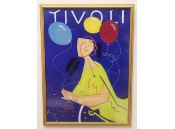 Original 1987 Tivoli Gardens Annual Poster - By Wilhelm Freddie, Printed By Bording Grafik A/S