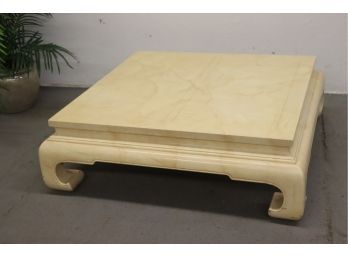 Grand Ming Style Faux-Marble Low Coffee Table