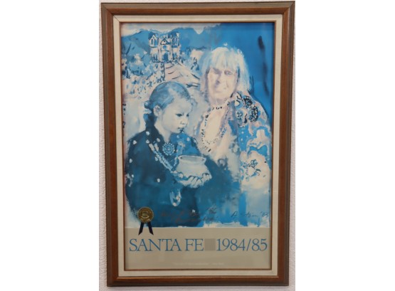 Santa Fe 84/85 Official Poster 'the Gift Of The Grandmother' Signed And Inscribed By Artist Amy Stein 1986