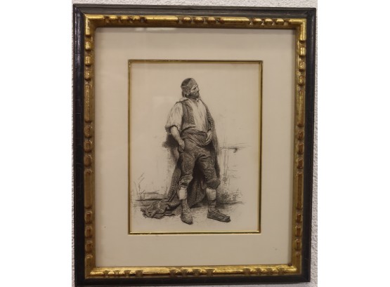 Val Rourke Depp? - Actually 'a Spanish Workman - Engraved From A Picture By J. Jimenez Y Aranda' Print