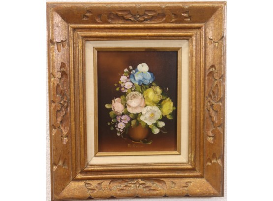Spectacular Floral Still Life By R. Rosini - Oil On Canvas, Signed Bottom Center