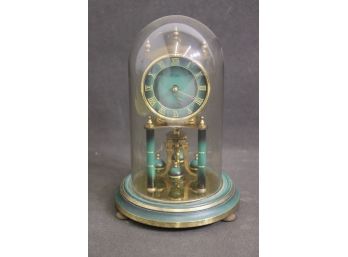 Fine Skeleton Clock - Kundo(Kieninger & Obergfell)  Anniversary Style Glass Dome - West Germany